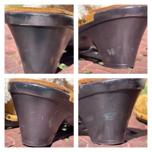 ISAAC Mizrahi Live Shearling Collar Suede Leather Embroidered Clogs - Picture 14 of 14